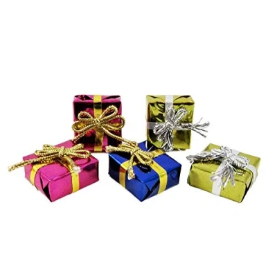 Image of Melody Jane Dolls House Gift Wrapped Christmas Birthday Present Boxes Miniature Accessory