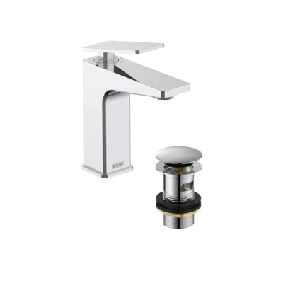 Image of Delgado Eco Start Basin Mixer with Clicker Waste Chrome