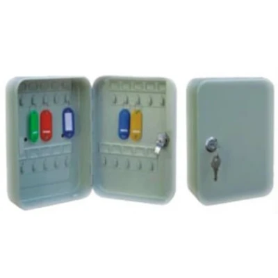 Image of BEIGE STEEL PLATE 20 KEY CABINET WITH TWO KEYS