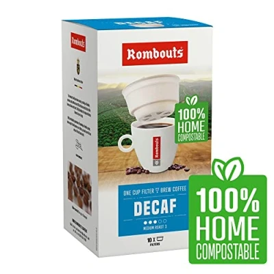 Image of Rombouts Decaf One Cup Coffee Filters 10&#039;s (8 Boxes)