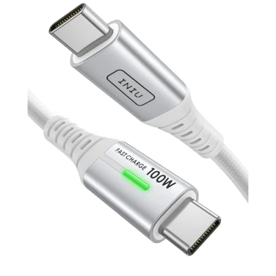 Image of INIU USB C to Charger Cable, [2m BSWH] 100W PD3.0 Type Cable Fast Charging, Phone Data Lead for MacBook Pro iPad Air iPhone 15 Samsung S23 S22 S21 Ultra Pixel 7 6 Switch PS5
