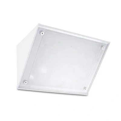 Image of Curie Glass 1 Light Outdoor Wall White IP65, E27