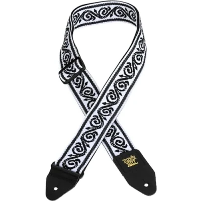 Image of Ernie Ball Black Vine Jacquard Guitar Strap