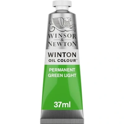 Image of Winsor &amp; Newton Winton Oil Colour Tube, 37 ml Permanent Green Light,1414483