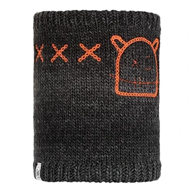 Image of Buff Kids Monster Jolly Jnr Knitted Neckwarmer Black, One Size