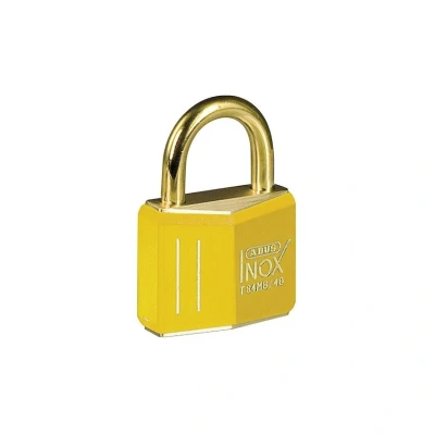 Image of ABUS 45398 Nautic INOX Series Solid Brass Padlock with 8402 Alike Keyed Yellow