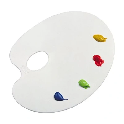 Image of Pébéo White Oval Shaped Paint Palette