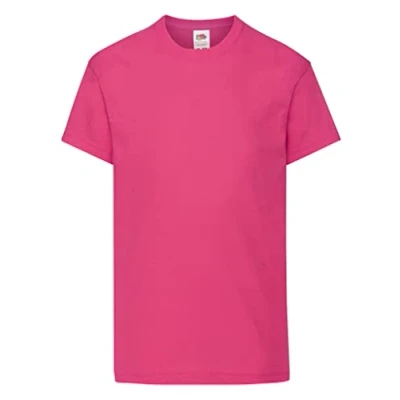 Image of Fruit of the Loom boys&#039; t shirt., Boys&#039;, 61 033 0, fuchsia, 116 (5 6)