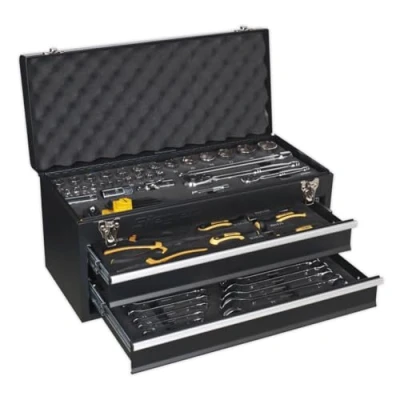 Image of Siegen Portable Tool Chest 2 Drawer with 90pc Kit