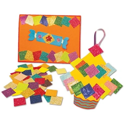 Image of Springboard Pre Cut Coloured Glitter Jumbo Mosaic Squares 2.5 x cm (Pack of 2000)
