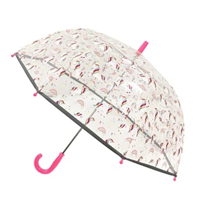 Image of SMARTBULLE Child Umbrella Transparent Birdcage Fluorescent border : Windproof; Diameter=71cm; Manual opening; Girl umbrella; Design: Unicorn