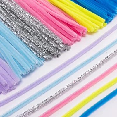 Image of Baker Ross Pipe Cleaners in Unicorn Colours Pack of 204, Kids Craft Supplies (FC318)