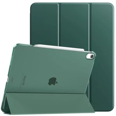 Image of TiMOVO for iPad Air 13 Inch Case M2 2024, Slim Stand Cover inch, Support Touch ID, Auto Wake/Sleep Smart Shell with Translucent Back, Case, Midnight Green