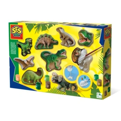 Image of SES Creative 1403 Casting Plaster Dinosaur World Craft Kit for Kids