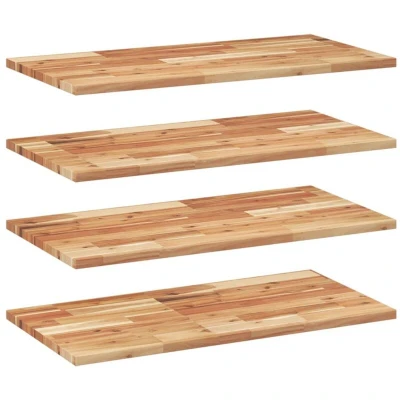 Image of vidaXL Floating Shelves 4 pcs 60x40x2 cm Oil Finished Solid Wood Acacia