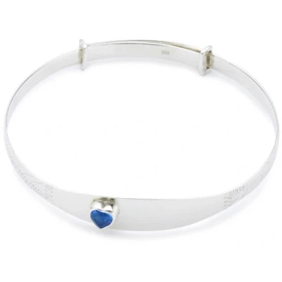 Image of MiChic Children&#039;s December Silver Childs Birthstone Expanding Identity Bangle