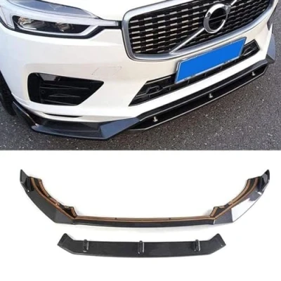 Image of Car Front Bumper Lip Spoiler Splitter for Volvo Xc60 2018 2019 2020, Body Kit Spoilers Protector Tuning Accessories