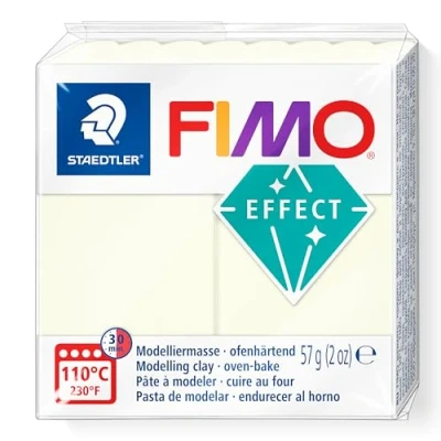 Image of STAEDTLER 8010 041 FIMO Effect Oven Hardening Polymer Modelling Clay Nightglow (1 x 57g Block)