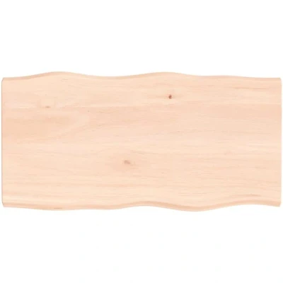 Image of vidaXL Table Top 100x50x(2 4) cm Untreated Solid Wood Live Edge