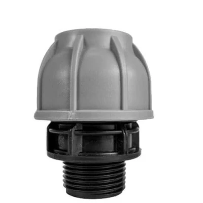 Image of MDPE Compression Connector Fittings 20mm LDPE Water Pipe Elbow Valve Straight (Straight Joiner 32mm 1&quot; BSPM)
