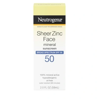 Image of Neutrogena Sheer Zinc Face Dry Touch Sunscreen Broad Spectrum SPF 50, 2 Fl. Oz.