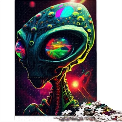 Image of Adult Puzzles Alien 1000 Pieces Cardboard Puzzle Suitable for Adults Family Game Gift Size (26x38cm)