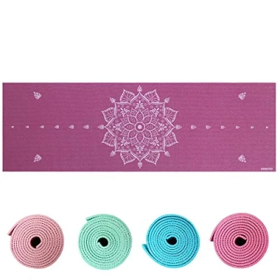 Image of VIAVITO Asuryama 4mm Yoga Mat, Color Smooth Aubergine