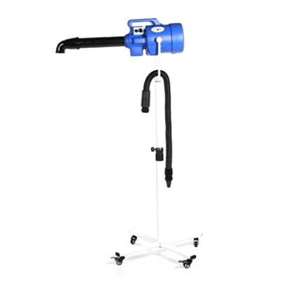 Image of Pedigroom Professional Dog Grooming Dryer/Blaster On Stand Wheels Blue