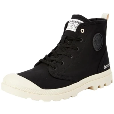 Image of Palladium Unisex Pampa Hi Zip Organic Sneaker, Black, 7 UK