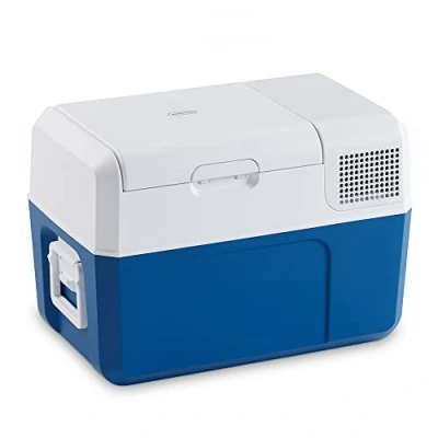 Image of MOBICOOL MCF32 31 l Compressor Cooler, Blue/Grey, Cool Box 12/24 V DC / 100 240 AC, Box, Mini Fridge for Car, Truck, Boat, Motorhome and Power Socket
