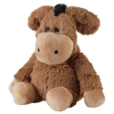 Image of Warmies Plush Donkey Microwavable, Heatable Cuddly Teddy Lightly Scented with French Lavender, Hot or Cold for Relaxation and Warm Relief