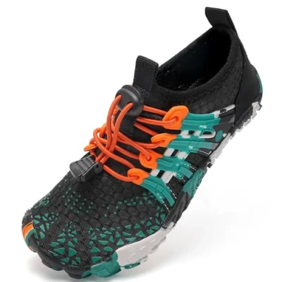 Image of Water Shoes Kids Boys Swim for Beach Pool Sport Aqua Quick Dry Barefoot（Dark Black 34EU