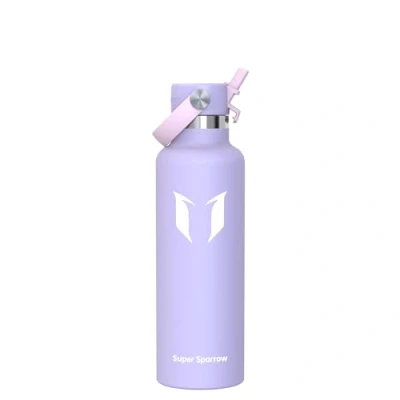 Image of Super Sparrow Water Bottle Stainless Steel Metal 750ml Insulated Bottles with Straw Lid BPA Free Kids Flask for Gym, Travel, Sports