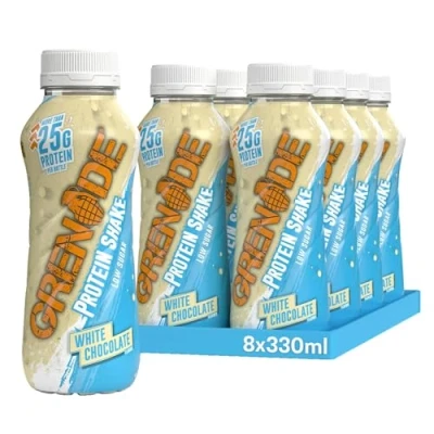 Image of Grenade High Protein Shake, 8 x 330 ml White Chocolate
