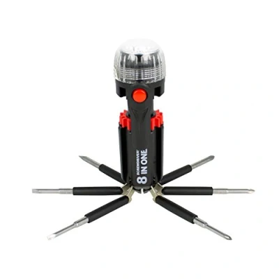 Image of Global Gizmos 8 in 1 Screwdriver with Super Bright Light