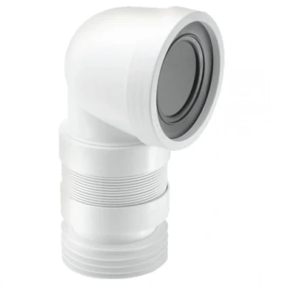 Image of McAlpine WC CON8F18 90 Degree Flexible Connector, White