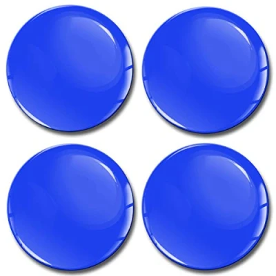 Image of Biomar Labs® 4 x 60mm 3D Domed Car Wheel Centre Rims Hub Blue Gloss Stickers Decals For Caps Vehicle Auto Tuning Emblem A 860
