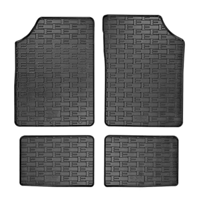 Image of AUTO STYLE Set of rubber mats compatible with Dacia Spring EV 2021 (4 piece + mounting system)