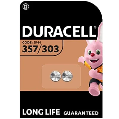 Image of Duracell 2 x Silver Oxide Watch Batteries (SR44/357/303)
