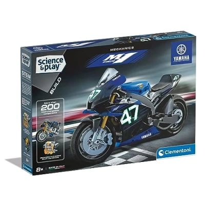 Image of Clementoni Science &amp; Play Yamaha M1: Motorcycle Building Set with 3 Speed Gearbox Suspension, Educational STEM Toy for Kids (8+ Years)