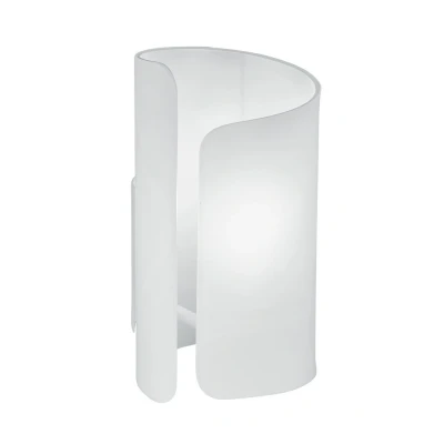 Image of Imagine Curved Glass Table Lamp, White, E27