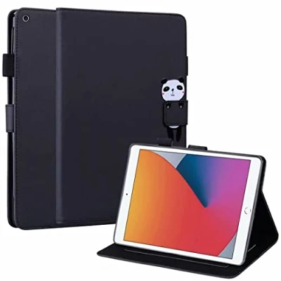 Image of Case for Apple iPad 10.2 (2019), Premium Cute Cartoon PU Leather Flip Case, with Smart Cover Magnetic, Stand Support, Pen Holder, Card Slots 7th generation inch A2232/A2198/A2200, Black.