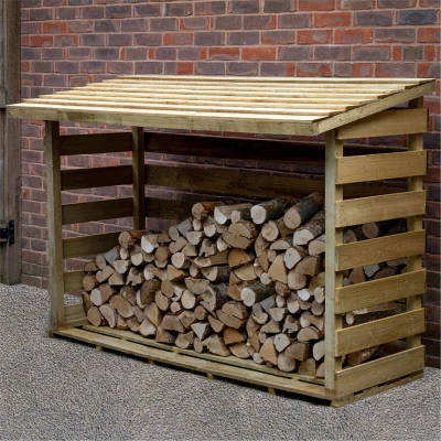 Image of 5&#039;11 x 2&#039;8 Forest Pent Large Logstore (1.8m 0.8m)