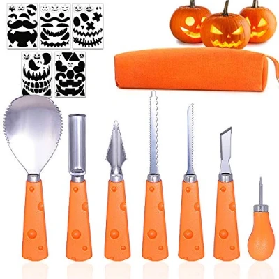 Image of Taspire 7 Packs Pumpkin Carving Kit with Stencils, (Halloween Tools Set), Set