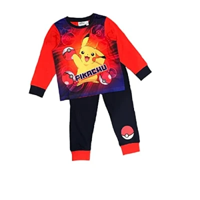 Image of Pokemon Boys Pyjamas Red Size 3 12 Years (Red, 9 10 Years)