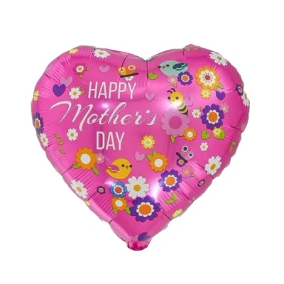 Image of Pink Heart Mothers Day Foil Balloon, 45cm (2 pack)