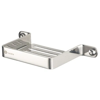 Image of Haceka Soap Holder IXI in Wire opticalbrillant, Stainless Steel, Silver, 15 x 9 cm