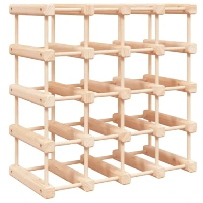 Image of vidaXL Wine Rack for 20 Bottles 46.5x23x46.5 cm Solid Wood Pine