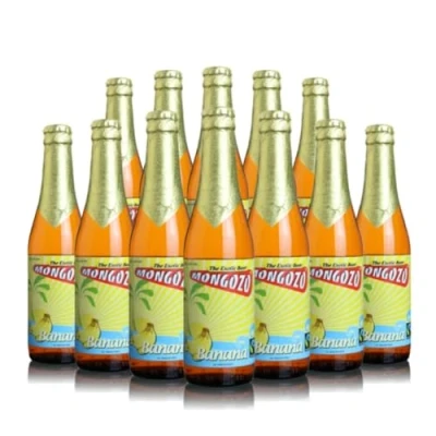 Image of Mongozo Belgian Banana Beer 330ml Bottles 3.6% ABV (12 Pack)