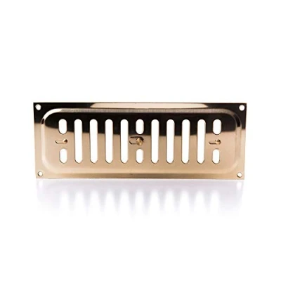 Image of TIMCO 1220PB Brass Timloc 9x3 Metal Internal Hit and Miss Louvre Vent Polished